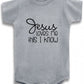 Baby Tee Time Gray Crew Neck Baby Boys Jesus Loves me One Piece 6-12 Months