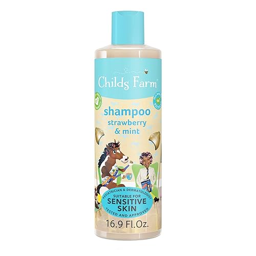 Childs Farm, Kids Shampoo For Dry, Sensitive, Eczema-Prone Skin & Scalp, Strawberry & Organic Mint, Detangles & Nourishes, Vegan