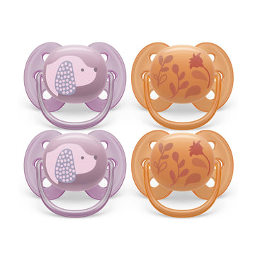 Philips Avent Ultra Soft Pacifier - 4 X Soft And Flexible Baby Pacifiers For Babies Aged 6-18 Months, Bpa Free With Sterilizer C