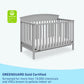Graco Benton 5-In-1 Convertible Crib (Pebble Gray) - Greenguard Gold Certified, Converts From Baby Crib To Toddler Bed, Daybed A