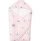 Mi Arcus Printed Cotton Hooded Towel for Baby Girls Pink