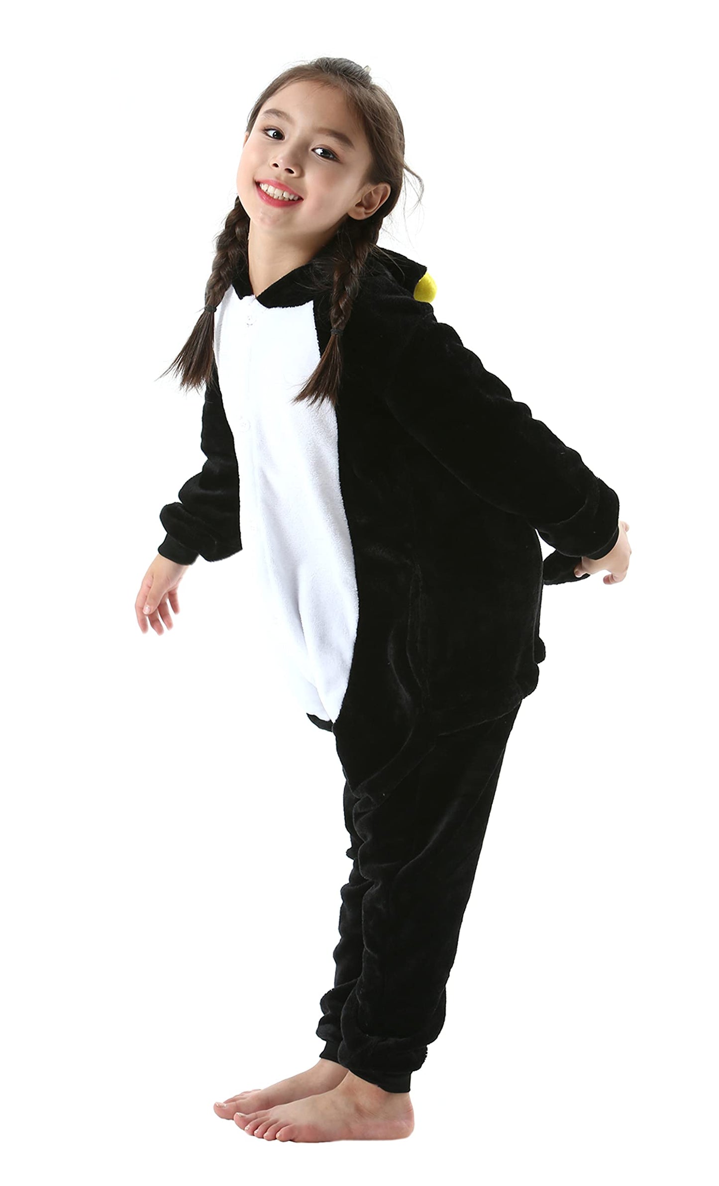 Atoz Onesie For Kids, Animal Pajamas Halloween Cosplay Costume For Girls Boys, Penguin 8-9Y