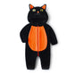 Muineobuka Newborn Baby Boy Girl Animal Costume Infant Cat Cosplay Hooded Bodysuit Toddler Fuzzy Warm Halloween Outfits (Orange,
