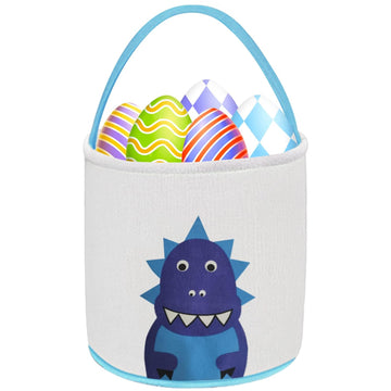Leesgel Easter Baskets, Dinosaur Easter Basket For Kids, Easter Egg Hunt Basket With Handle Easter Buckets Easter Party Supplies