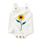 Simplee Kids Baby Girls Sunflower Knit Rompers White Knit Clothes For Newborn Baby Girls