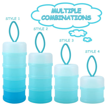 Accmor Baby Formula Dispenser On The Go, Stackable Formula Dispenser Formula Container To Go, Non-Spill Portable Milk Powder Kid