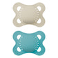 Mam Original Matte Baby Pacifier, Nipple Shape Helps Promote Healthy Oral Development, Sterilizer Case, Boy And Girl , 0-6 Month