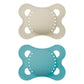 MAM Original Matte Baby Pacifiers, Binky for Boys 0-6 Months, BPA-Free Silicone Nipple, Easy to Clean, Best for Newborn Babies, 