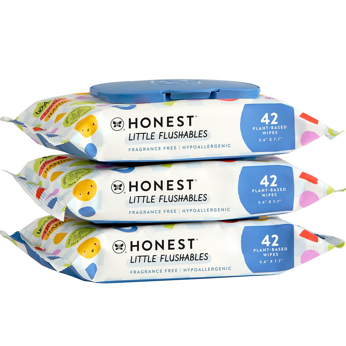 The Honest Company PlantBased Toddler Flushable Wipes | Designed for Potty Training | 99% Water, Hypoallergenic, EWG Verified, 
