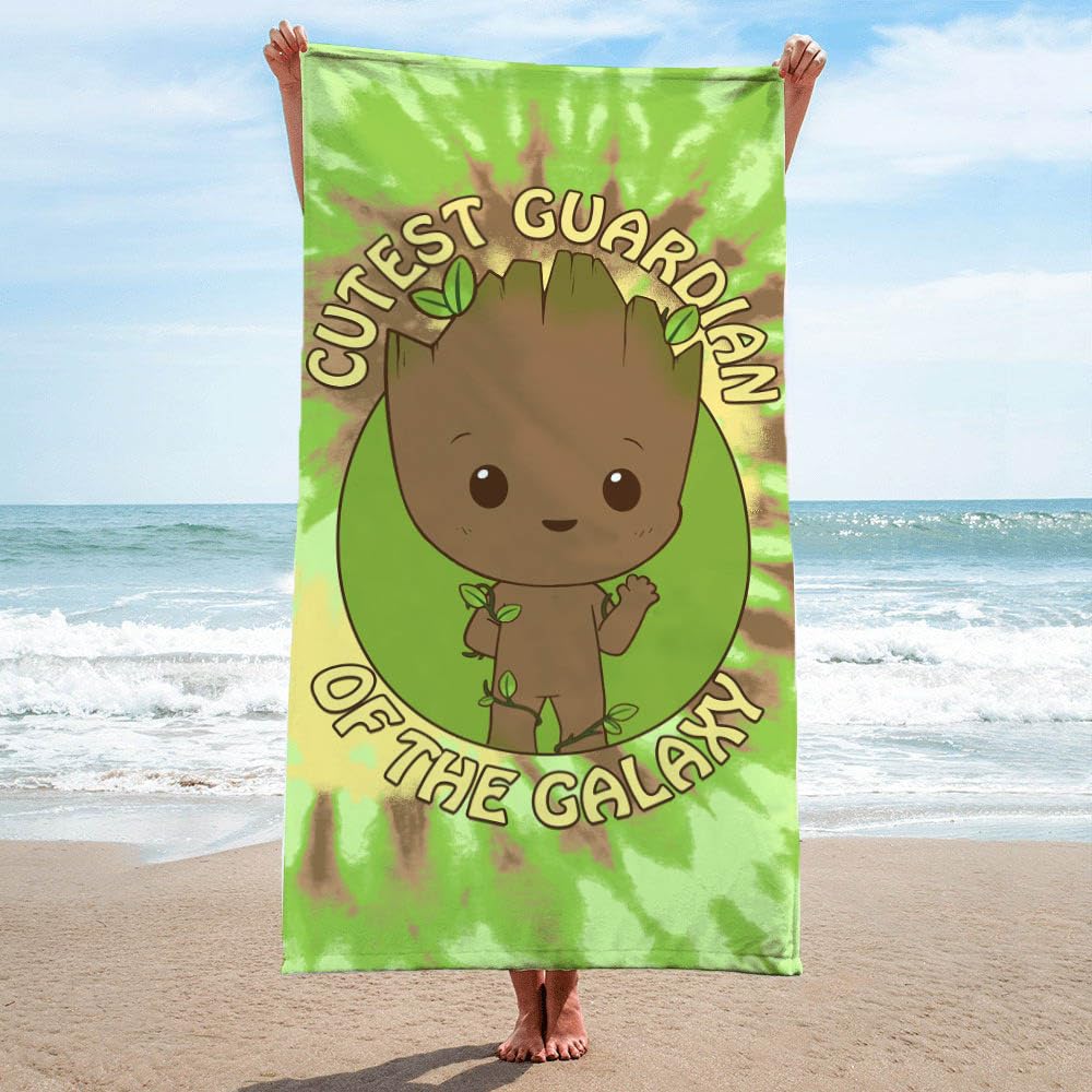 Jay Franco Marvel Guardians Of The Galaxy Groot Kids Bath Pool Beach Towel - Super Soft & Absorbent 100% Cotton Towel, Measures