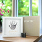 The Grandparent Gift Company- White Shadowbox Frame 6 X 6 Table Or Shelf Frame With Dedicated    Sentiment- Baby Handprint Dedic