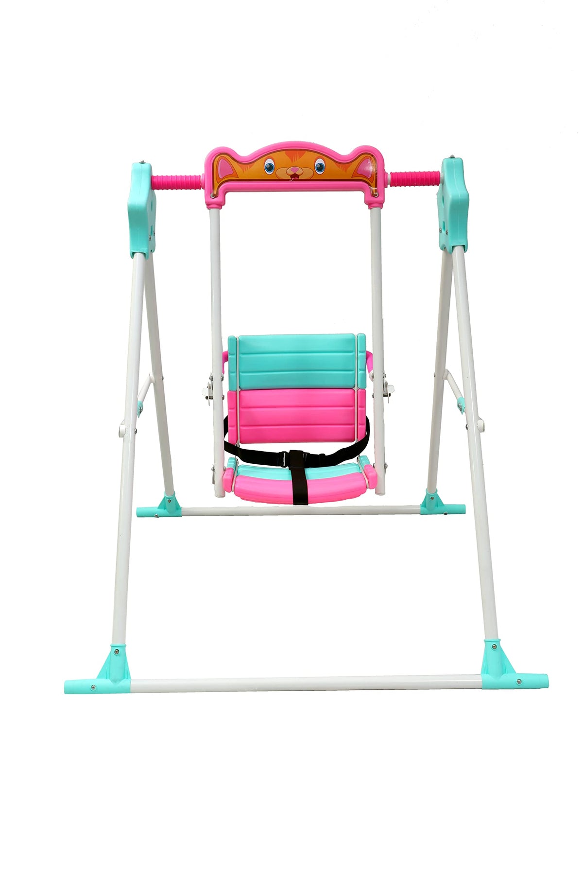 Babyblessing Garden Swing | Single Seater | Swing For School,Terrace, Garden | With Safety Locks | Durable | Alloy Steel | (Pink