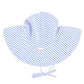 Rufflebutts Baby/Toddler Girls Periwinkle Blue Striped Seersucker Swim Hat - 0-12M