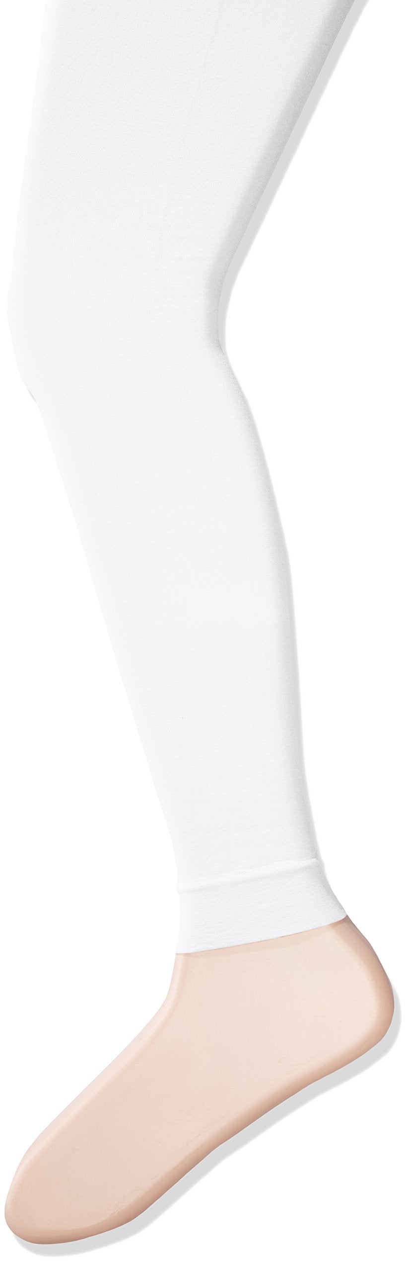 Jacques Moret Girls Big Footless Tight Single and Multipack, White, Medium