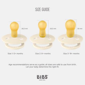 Bibs Pacifiers Colour Collection | Natural Rubber Baby Pacifier | Set Of 2 Bpa-Free Soothers | Made In Denmark | 18+ Months (Pac