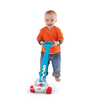 Fisher-Price Corn Popper Baby Toy, Toddler Push Toy with Ball-Popping Action for 1 Year Old and Up, 2-Piece Assembly, Blue