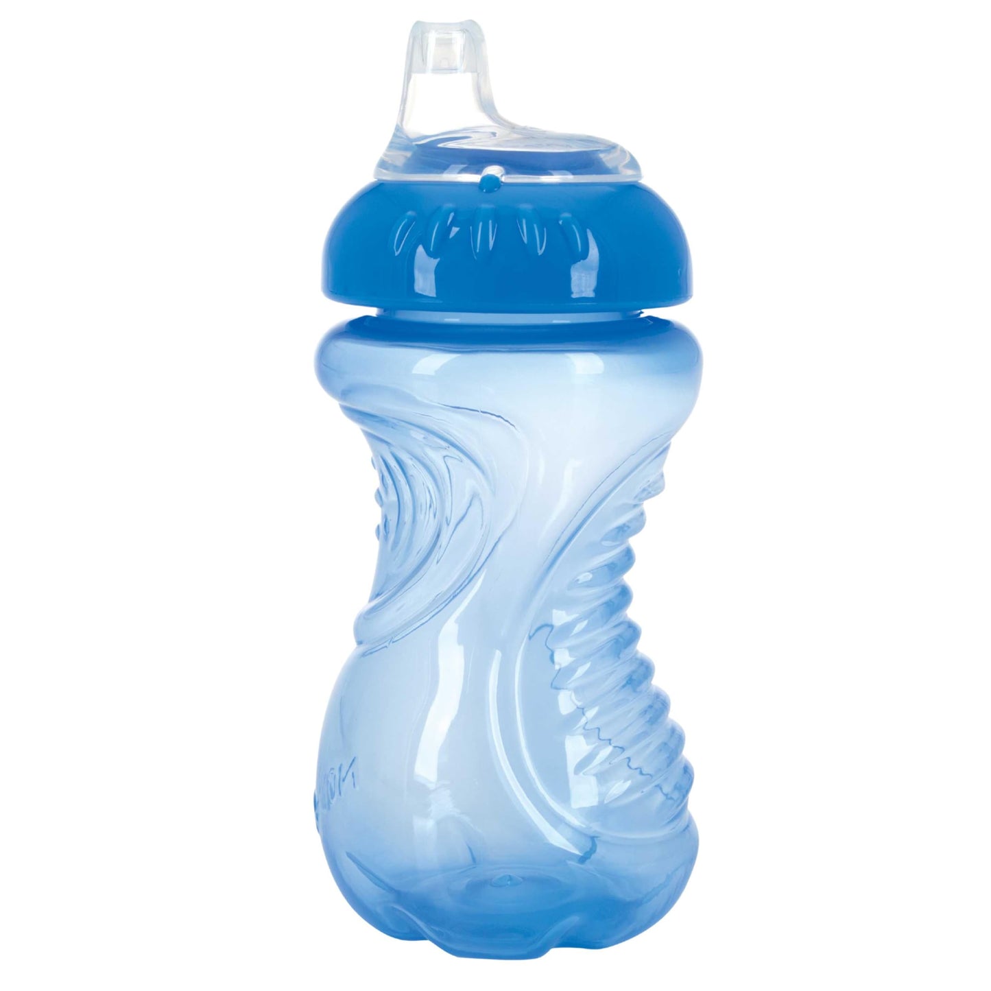 Nuby 2 Piece No Spill Easy Grip Trainer Cup 10 Oz, Blue/Red