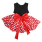 Ibtom Castle Toddler Little Baby Girl Polka Dots Princess Mini Costume First Birthday Outfits Fancy Dresses Up Pageant Party Cos