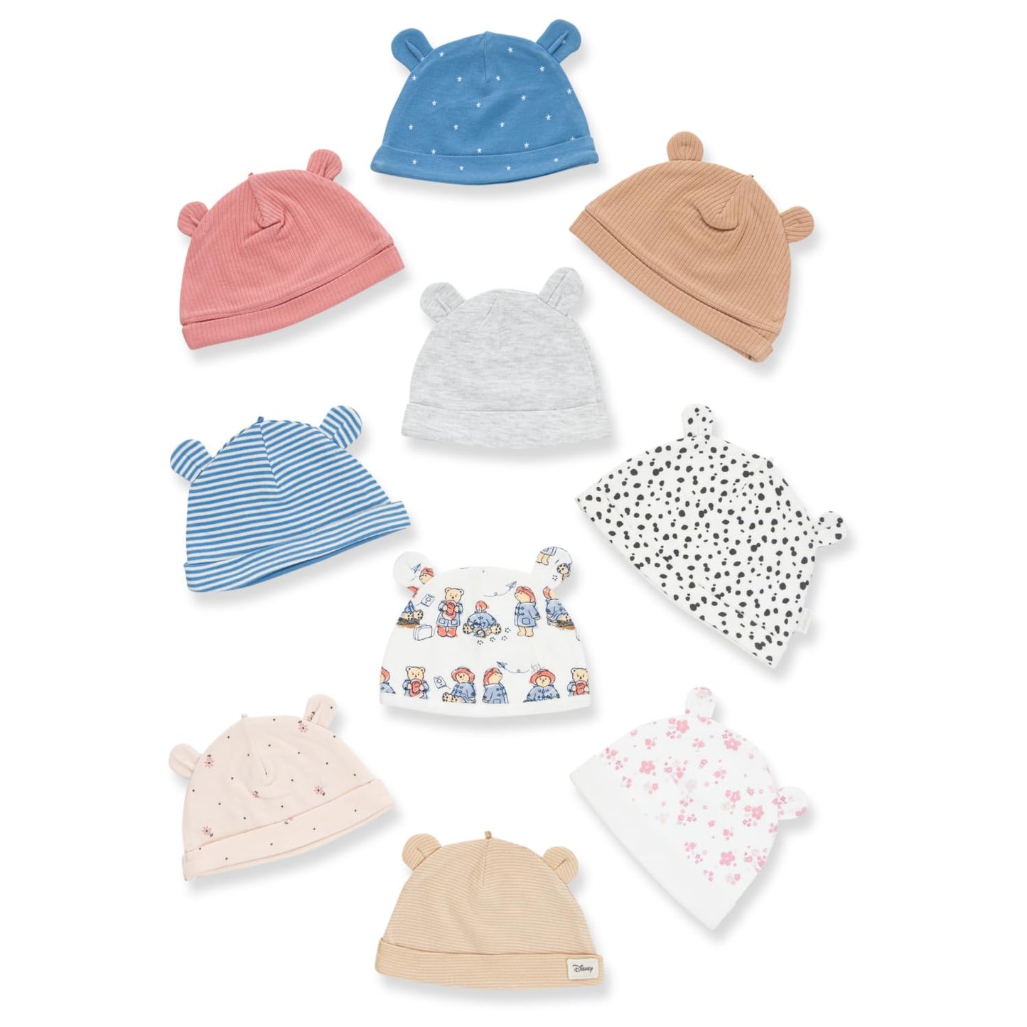 Daadun Newborn Baby Caps  100% Cotton, Soft Winter Caps For Babies (06 Months)  Stylish & Comfortable Baby (In, Age, 0 Months