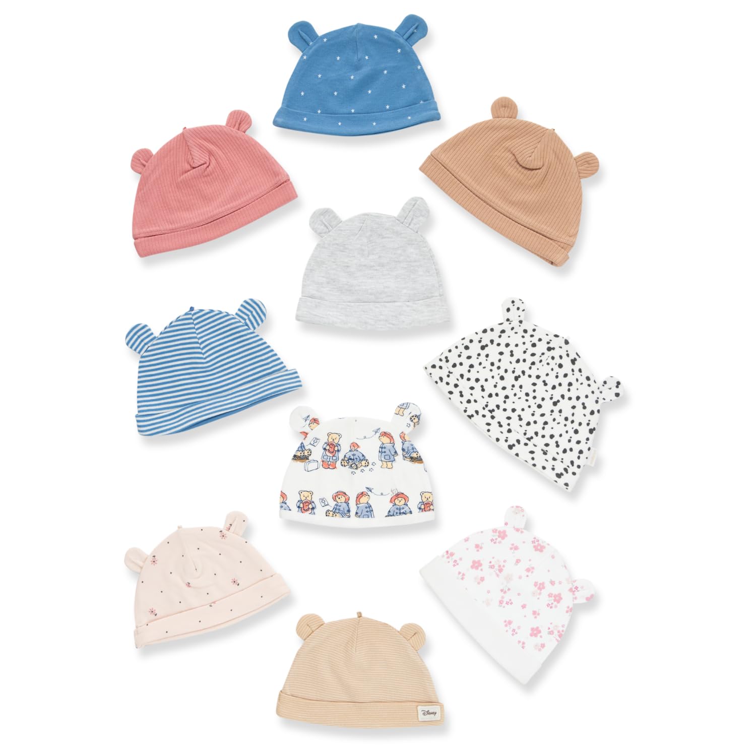 Daadun Newborn Baby Caps  100% Cotton, Soft Winter Caps For Babies (06 Months)  Stylish & Comfortable Baby (In, Age, 0 Months