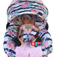 7Pc Baby Boy Baby Girl Whole Set Of Infant Car Seat Cover Canopy Hat Nursing Scarf, 01At02