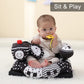 Lovvie & Joy 2-In-1 Tummy Time Mat & Seated Support Pillow,Baby Tummy Time Pillow Support For Newborns And Older Babies,With Det