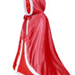 Century Star Girl Fur Princess Cape With Hood Girls Cloak For Little Girls Christmas Red 7-9 Years