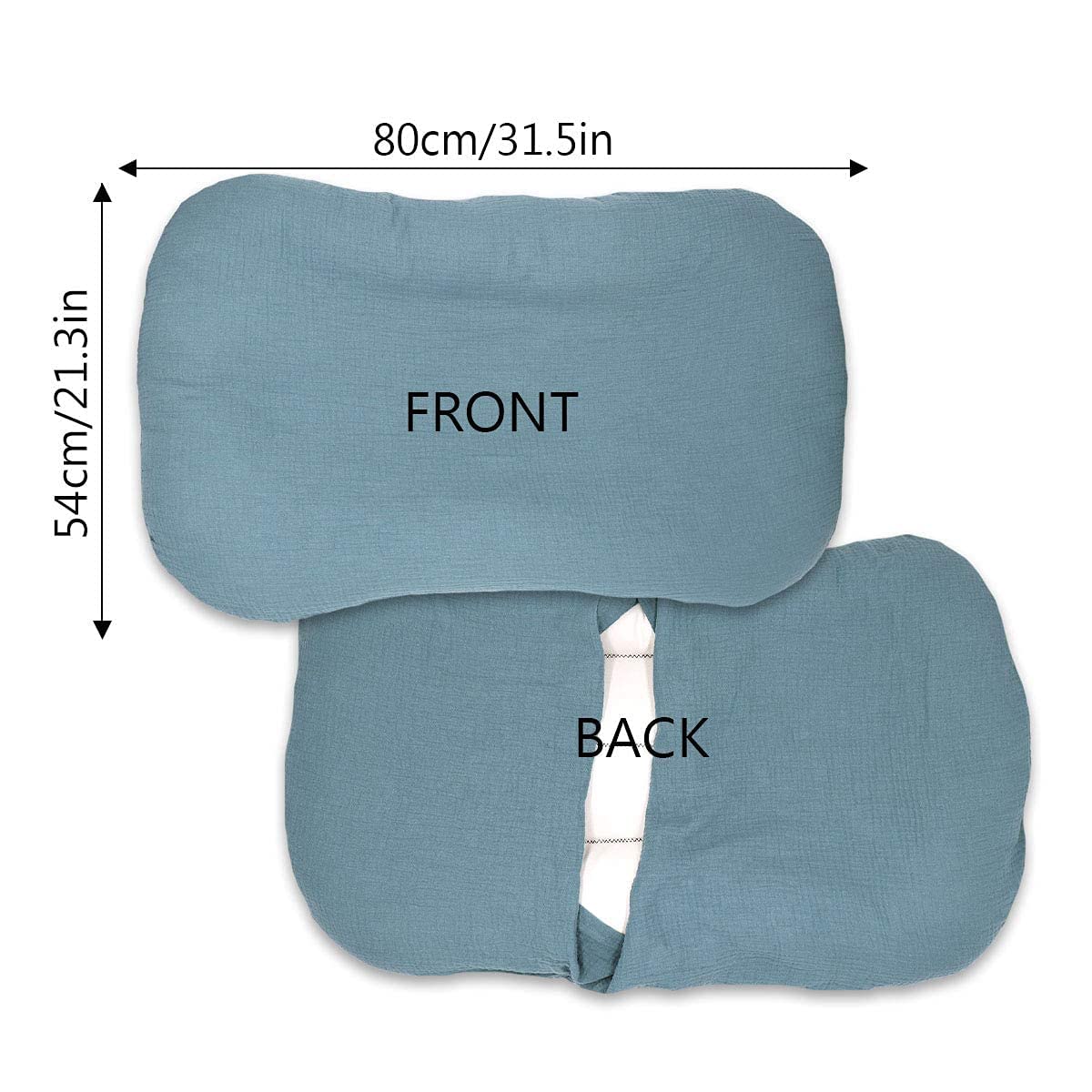 Hooyax Muslin Baby Lounger Cover Soft Organic Cotton Slipcover Fits Newborn Lounger For Baby Boys And Girls (Blue)