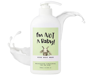 Im NOT A Baby! Kids Body Wash- Dermatologist Tested, Allergen free, Cruelty-free, PETA, Gentle for Kids, Goat Milk, 16.9 Fl Oz