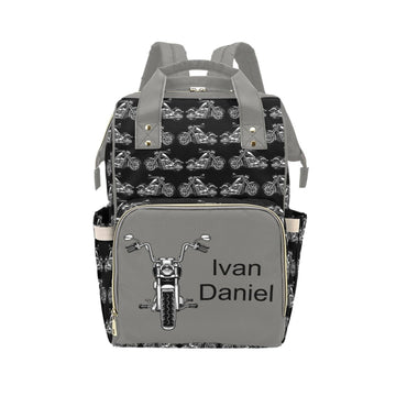 Personalized Baby Diaper Bag Backpack for Women, Custom Name Nursing Mommy Daypack, Diaper Bag for Girls Boys, New Mom Gifts (Mo