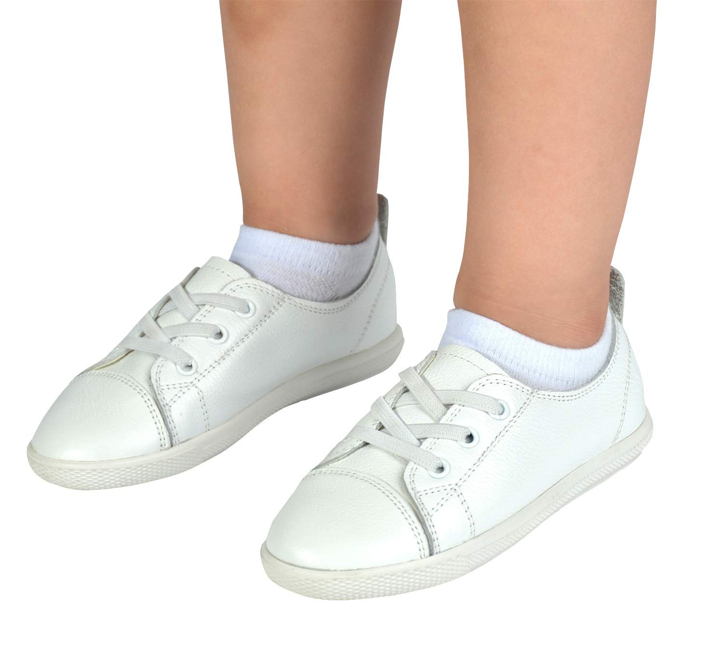 Jormatt 6 Pairs Toddler Little Girls Boys No Show Socks Thin Cotton Soft Anti Slip Low Cut Socks Breathable With Grips, White S