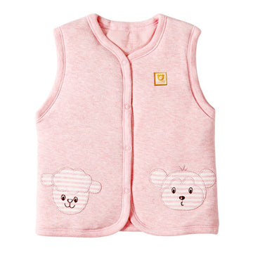 Xyiyi Baby Warm Jacket Cotton Vest, Unisex Infant Toddler Padded Waistcoat Pink