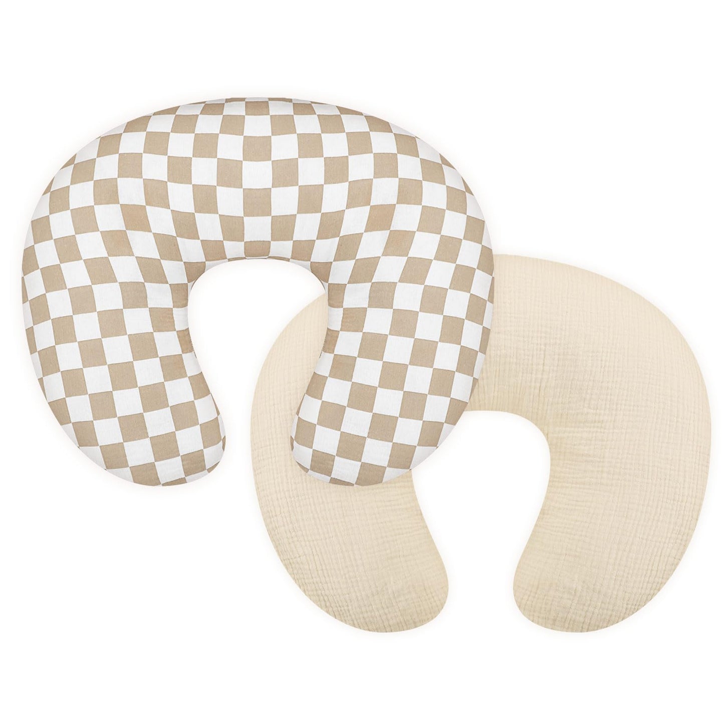 Dilimi Muslin Nursing Pillow Cover 2 Pack, Removable Nursing Cover For Breastfeeding Pillows, Ultra Soft Comfortable Slipcover F
