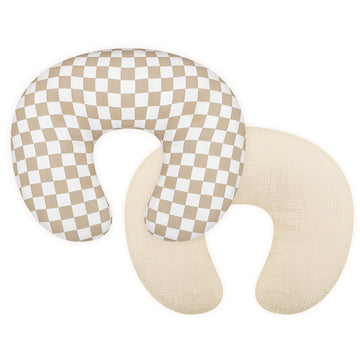Dilimi Muslin Nursing Pillow Cover 2 Pack, Removable Nursing Cover For Breastfeeding Pillows, Ultra Soft Comfortable Slipcover F