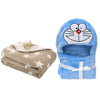 BRANDONN All Season Supersoft Hooded and Printed Baby Blanket and Bath Towel Pack of 2