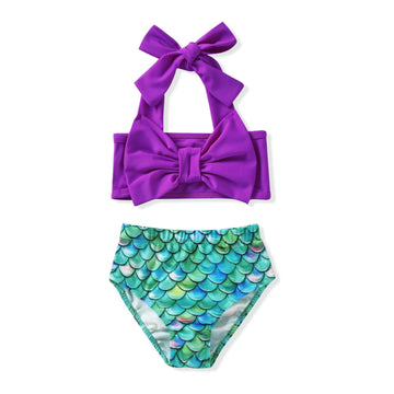 Little Toddler Girls Bathing Suit Mermaid Bikini Two Piece Swimsuit Bottoms Swimming Suit Swimwear 7X