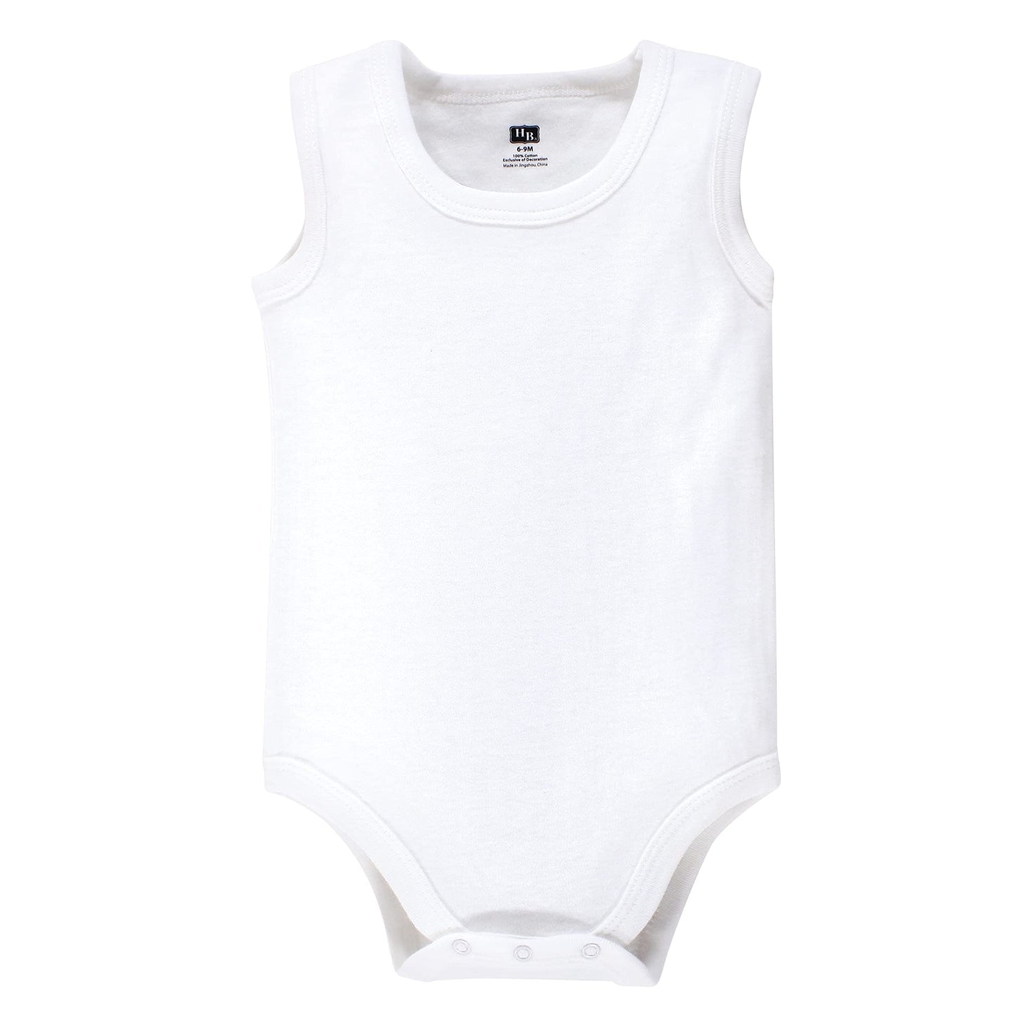 Hudson Baby Unisex Baby Cotton Sleeveless Bodysuits Heather Gray, 0-3 Months