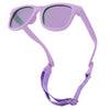 Coasion Bendable Flexible Polarized Newborn Baby Sunglasses With Strap For Infant Boys Girls Age 0-12 Months (Purple/Purple Mirr