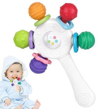 Food Quality Baby Rattle - Teething Ring - BPA - Free,Suitable for Choking - Design,Grip strengthening,Suitable for Hearing Deve
