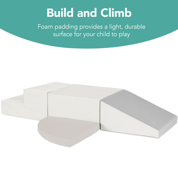 Best Choice Products 4-Piece Kids Climb & Crawl Soft Foam Block Activity Play Structures For Child Development, Color Coordinati