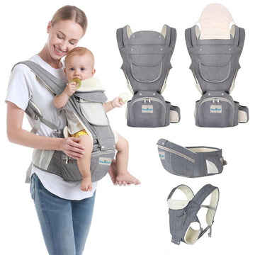Snowie Soft 3 In 1 Baby Carrier For 0 To 3 Year Baby, Ergonomic Variable Baby Carrier With Detachable Hip Seat, Adjustable Strap