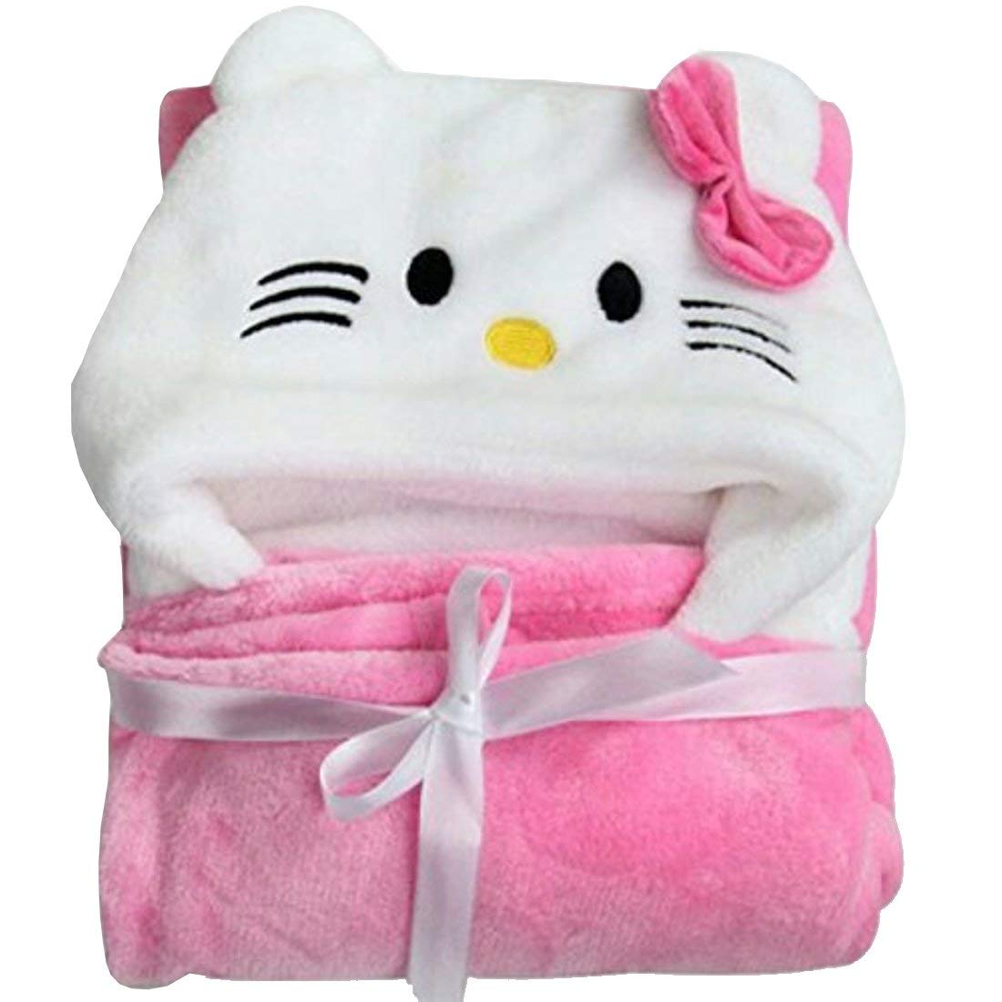 naughty baby Soft Towel for Baby Boys and Baby Girls, Baby Towel, Bathrobe Hooded Blanket Wrapper (Pink)