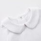 Pureborn Baby Girls Bodysuit Cotton Peter-Pan Collar Short Sleeve One-Piece White 6-9 Months