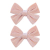 Velvet Hair Bows Alligator Clips For Girls Pink Bow Clip For Hair Bowknot Alligator Barrettes Baby Girls Hair Accessories Pink B