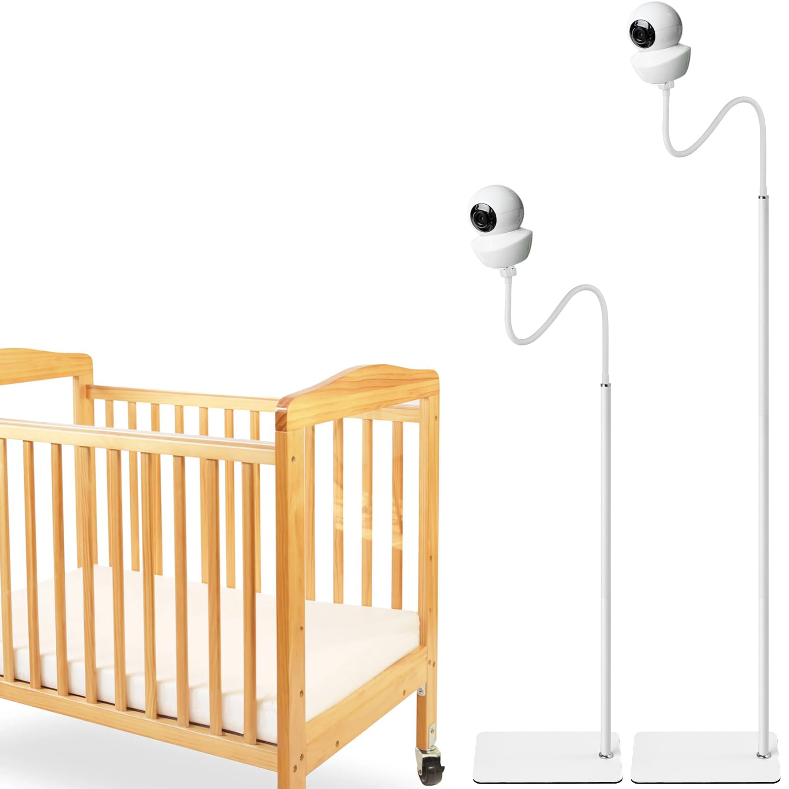 Itodos Baby Monitor Floor Stand Holder Compatible With Babysense Video Baby Monitor V43/ Hds2/ V24R,Keep Baby Away From Touching