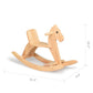 KRAND Rocking Horse Wooden Ride On Toy for Kids Classic Design Rocking Horse with Pedal and Safe Backrest Fine Workmanship(Class