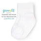 Fruit Of The Loom Baby 14-Pack Grow & Fit Flex Zones Cotton Stretch Socks - Unisex, Girls, Boys (2-4 Years, Grey)