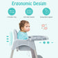 Baby Joy Baby High Chair, 4 In 1 Convertible High Chair With Adjustable Legs, Double Removable Tray, Safety Harness & Footrest,