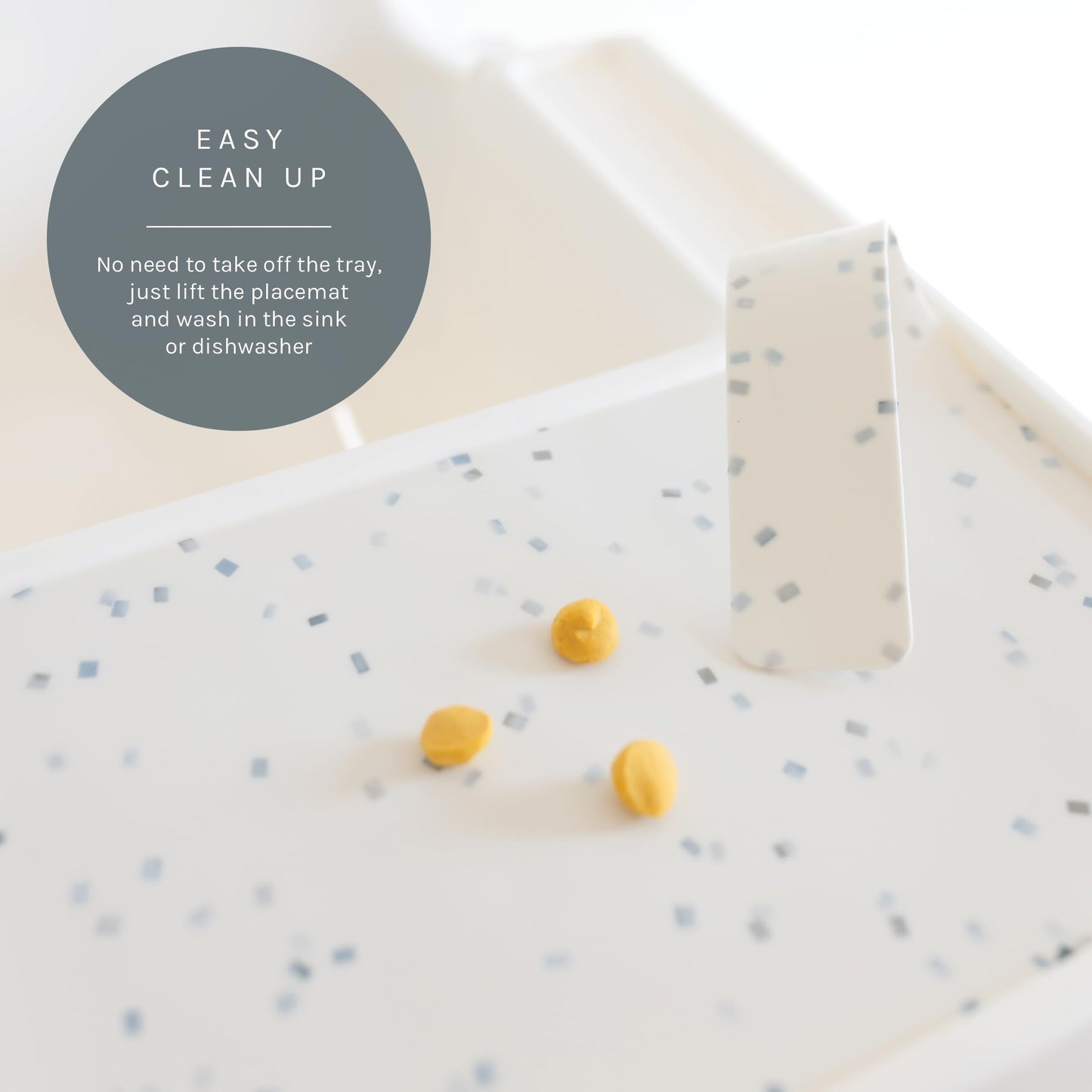 Yeah Baby Goods Placemats Compatible W/Antilop High Chair (Vintage Blue) - Slip-Resistant & Food-Grade Silicone High Chair Mat -