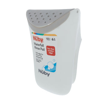 Nuby Waterfall Rinse Pail For Baby Bath Essentials - Tear-Free Comfort Edge & Easy-Grip Handle, Gentle Rinse For Infants & Toddl